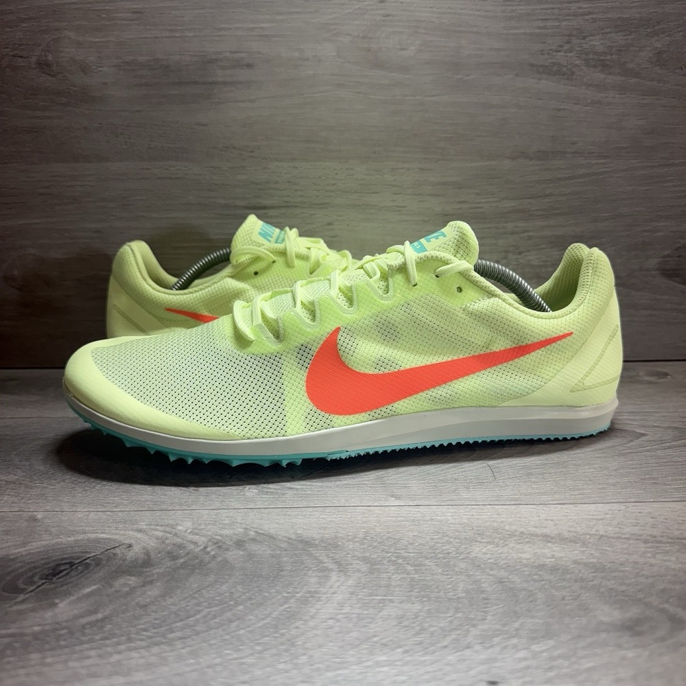 Nike Men's Zoom Rival Track Racing Spikes Volt Green/Orange Size 13